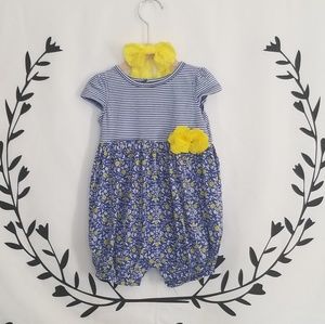 Just One You Blue & Yellow Romper